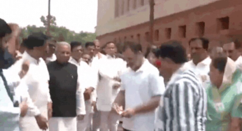Watch: Rahul Gandhi, Priyanka Gandhi, Dimple Yadav tear SIR placards, throw them in bin; protest enters fifth day of monsoon session | India News