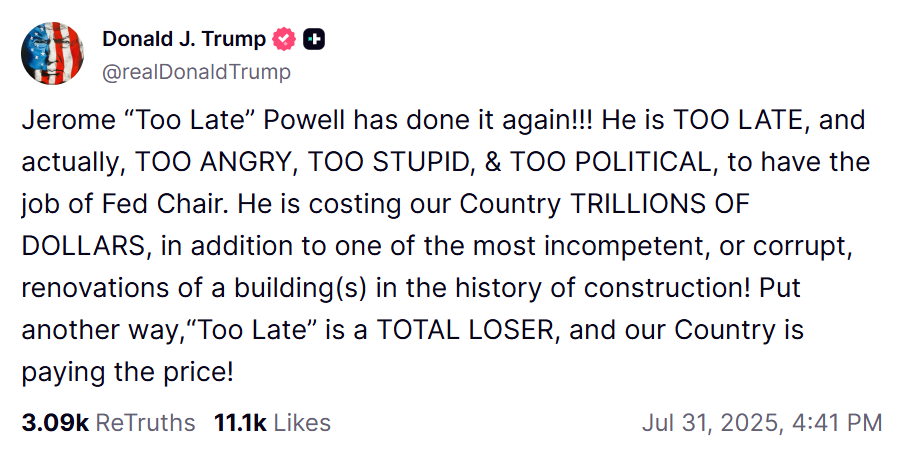 ‘Costing our country trillions of dollars’: Donald Trump calls Jerome Powell ‘too stupid’ after rate decision; central bank holds rates steady for fifth straight time