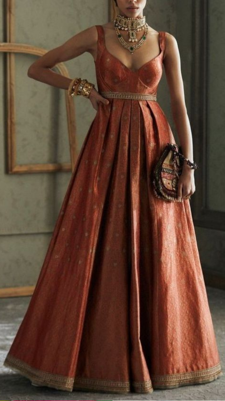 Step-by-step guide to convert a saree into a long gown