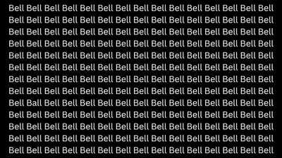 Optical Illusion: Do you have sharp observation skills? Look for the word ball hidden among bells