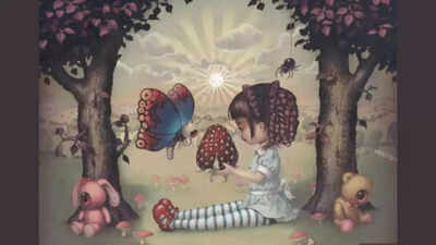 Optical illusion personality test: Is it a little girl, spider, strawberry, skull or butterfly? What you spot first reveals your deepest fears in life