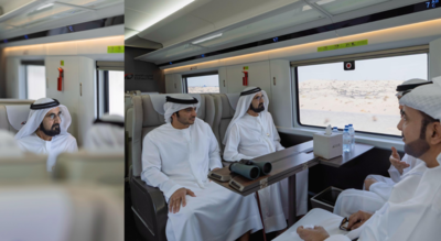 UAE Vice President Sheikh Mohammed takes first passenger ride on Etihad Rail between Dubai and Fujairah | World News