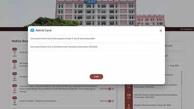 SSC stenographer admit card 2025 released at ssc.gov.in; download here