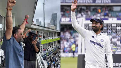 Viral video: Wild! KL Rahul’s father-in-law Suniel Shetty goes crazy after India beat England at The Oval | Cricket News