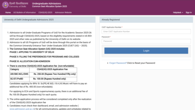 Delhi University CSAS round 3 seat allocation results released: Check direct link to download list here |