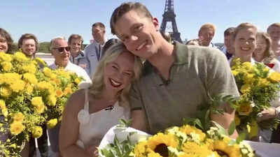 Olympic gold medalist Justin Best to marry Lainey Duncan in Philadelphia after viral live TV proposal | International Sports News