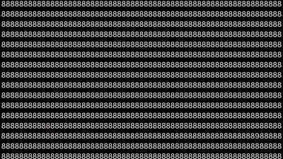 Optical Illusion: Can you spot the odd number hidden in this ocean of 8s? |