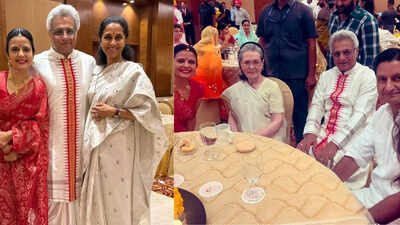 Sarees, sherwanis & statesmanship: Inside Mahua Moitra–Pinaki Misra wedding reception in Delhi; see photos | Delhi News