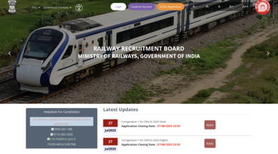 RRB Technician Recruitment 2025: Last day to apply for 6,238 posts at rrbapply.gov.in