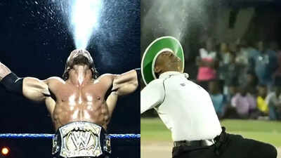 Triple H on the cricket field? Umpire’s WWE-inspired act goes viral – WATCH | Cricket News