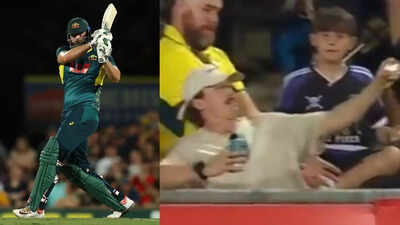 AUS vs SA: Spectator makes incredible one-handed catch as Tim David smashes Corbin Bosch for six – Watch | Cricket News