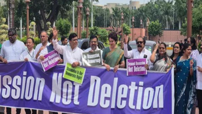 Voter ‘fraud’ row: INDIA bloc MPs to march from Parliament to EC; ‘no permission,’ say police | India News