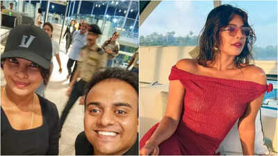 Priyanka Chopra appears almost unrecognisable in no-makeup selfie with fan at Hyderabad airport, fans defend her against trolls | Hindi Movie News