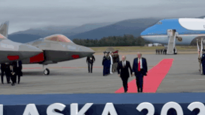 Show of force by US: B-2 stealth bomber thundered across skies over Putin’s head in Alaska; watch | World News