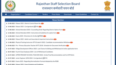 Rajasthan RSSB Patwari exam 2025 tomorrow: Check admit card link and important guidelines here