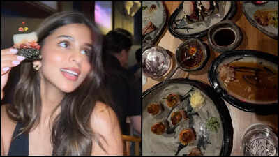 Suhana Khan enjoys sushi date on girls’ night out; poses along in a sleek dress – Deets Inside |