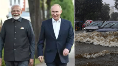Evening news wrap: Russian President Putin dials PM Modi, shares insights on Alaska meet; heavy showers flood roads, railway tracks in Mumbai; and more | India News