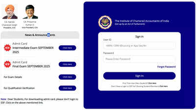 ICAI CA admit card 2025 released for Final and Inter exams at icai.org; download here