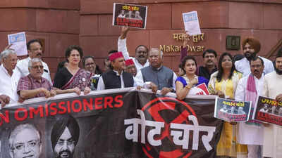 INDIA bloc continues SIR protest: Telangana Congress demands urea for farmers; ruckus adjourns parliament | India News