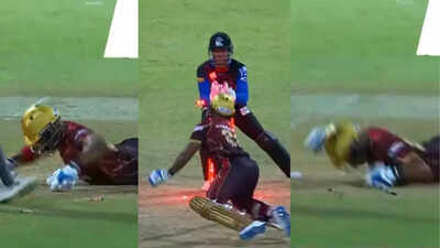 Watch: Nicholas Pooran loses cool, smashes ground in anger after losing wicket | Cricket News