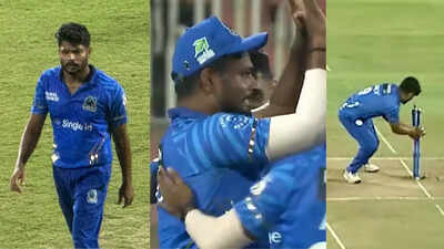 Rare! Sanju Samson and elder brother combine to take team’s first wicket of KCL season – Watch | Cricket News