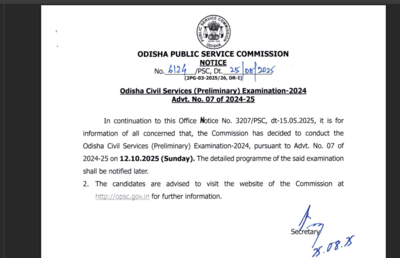 OPSC prelims exam date 2024 released at opsc.gov.in: Check details here