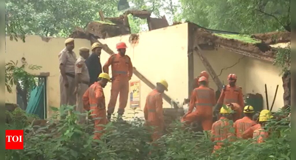 Nizamuddin roof collapse: Room caves in near Humayun’s Tomb, 11 rescued | India News
