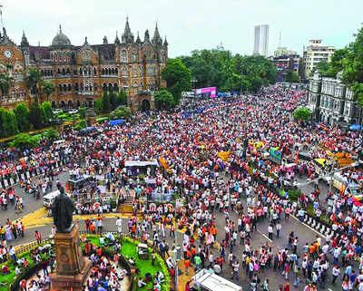 Jarange begins fast as 30k supporters bring traffic to a halt in south Mumbai | India News