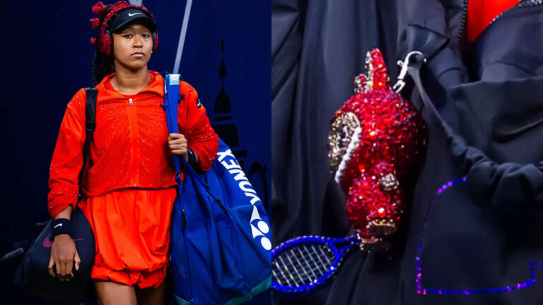 Naomi Osaka serves sparkles, style alongside ‘Billie Jean Bling’ Labubu at the US Open 2025