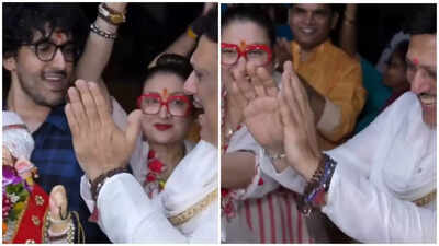 Govinda and Sunita Ahuja happily dance together at Ganpati Visarjan after quashing divorce rumors |