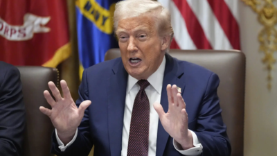 ‘Bit scary’: Trump unsettled by viral AI video mapping his life, predicting 2025 return; quips, ‘Who did that?’