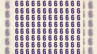 Optical Illusion: Can you spot the hidden number 9 among the sea of 6s in just 5 seconds?