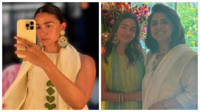 Alia Bhatt celebrates Ganesh Chaturthi with Neetu Kapoor, shows off her festive look: ‘Love, blessings and modaks’ |