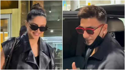 Deepika Padukone and Ranveer Singh’s latest black-on-black airport appearances are going viral, here’s why – Watch |