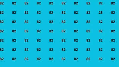 Optical Illusion: Can you spot the hidden 28 among the 82s in 7 seconds?