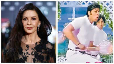 Catherine Zeta-Jones takes a dig at President Donald Trump while watching Shah Rukh Khan’s Om Shanti Om at US Open; fans REACT |