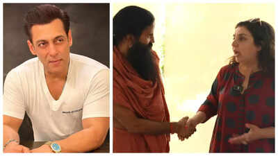 Farah Khan compares Baba Ramdev to Salman Khan as she visits his ashram: ‘He also lives in 1BHK and has built palaces for everyone else’ |