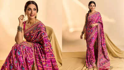Heritage meets glam: Sonali Bendre’s Patan Patola saree is nothing less than a masterpiece
