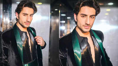 ‘Prince of Pataudi’ Ibrahim Ali Khan makes heads turn in designer tuxedo with metal cummerbund |