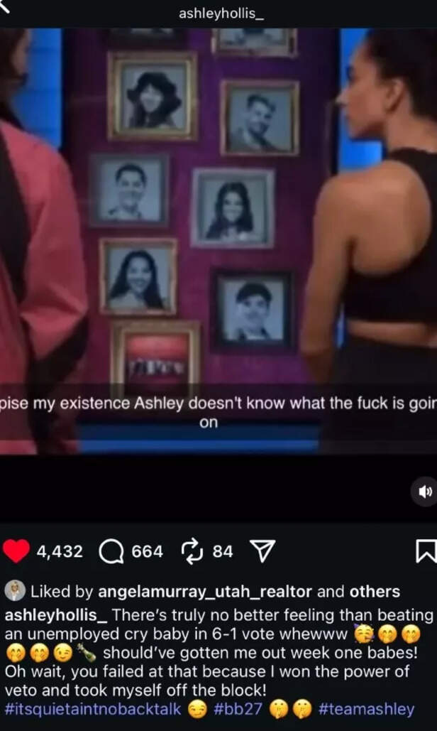 Big Brother 27 winner Ashley Hollis drags runner-up Vince Panaro after his epic finale meltdown: labels him ‘unemployed crybaby’