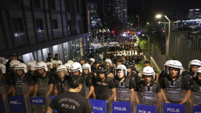 Tear gas, pepper spray fired: Protest erupts in Turkey over court ousting opposition – Watch