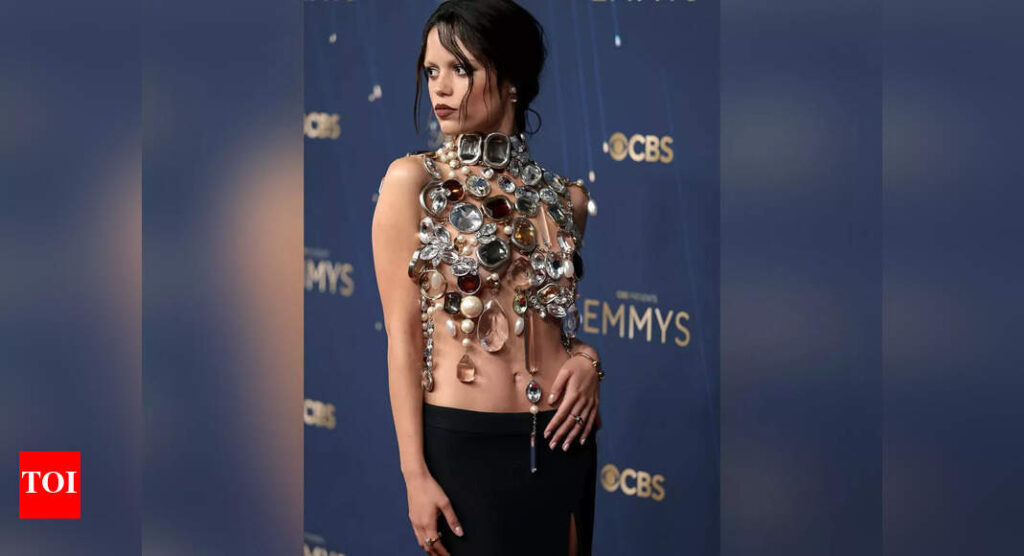 2025 Emmy Awards: Jenna Ortega turns heads in jewel-encrusted top
