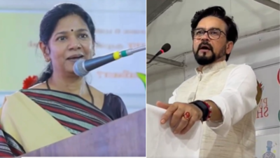 ‘Some northern leaders … ‘: DMK MP Kanimozhi’s big attack on BJP MP Anurag Thakur’s ‘Hanuman’ remark – watch | India News
