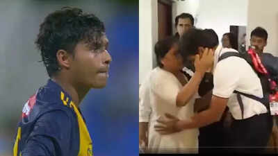 Dunith Wellalage rejoins Sri Lanka after father’s demise; emotional family farewell goes viral – Watch | Cricket News