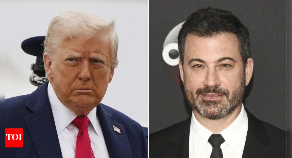 ‘No talent, no ratings’: Donald Trump throws shade at Jimmy Kimmel show at Charlie Kirk’s memorial – watch