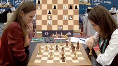 Chess | Shocking! World No. 5 GM Anna Muzychuk forgets about clock, suffers massive setback at Grand Swiss – Watch | Chess News