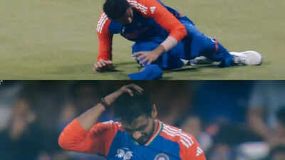 Axar Patel’s horror moment: Missed catch, head hit ground, leaves field during India’s Asia Cup match against Oman | Cricket News