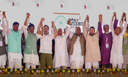 INDIA bloc leaders join Rahul Gandhi’s march to mark ‘Voter Adhikar Yatra’ culmination in Bihar