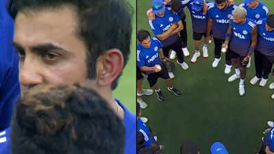Watch: Fired-up Gautam Gambhir turns up the heat in India’s pre-match huddle vs Pakistan | Cricket News