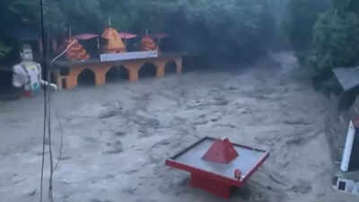 Uttarakhand rains: Cloudburst hits Dehradun; Tamsa river swells, Tapkeshwar Mahadev temple inundated | Dehradun News
